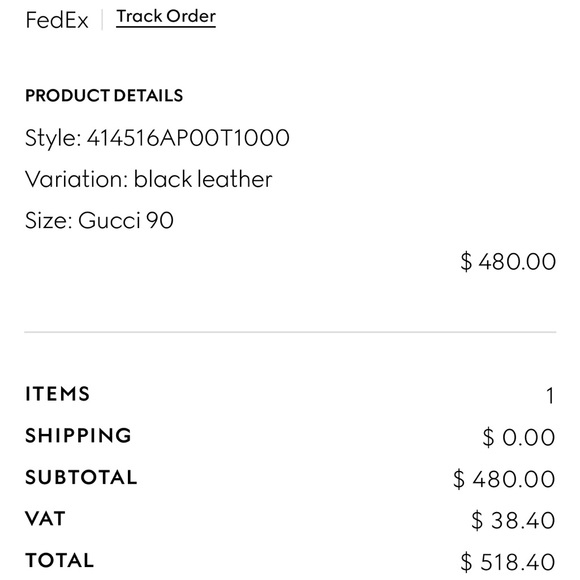 GUCCI LEATHER BELT WITH DOUBLE G BUCKLE - Picture 9 of 9